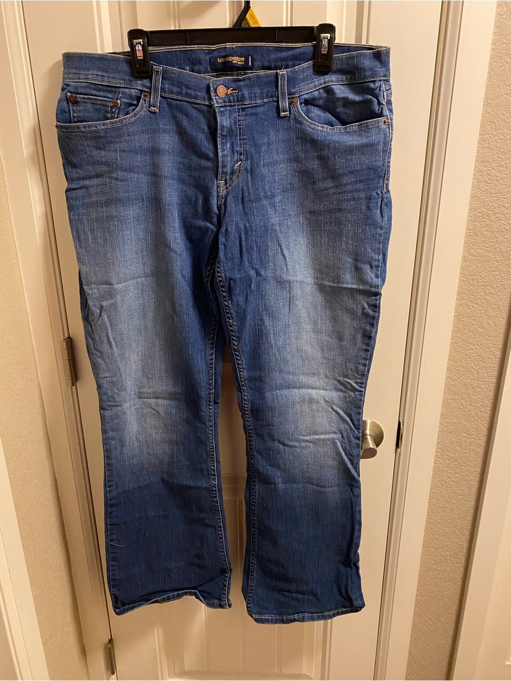 Levis 524 Jeans 17 M Juniors Too Supeelow Boot Cut Stretch Blue Denim Bootcut